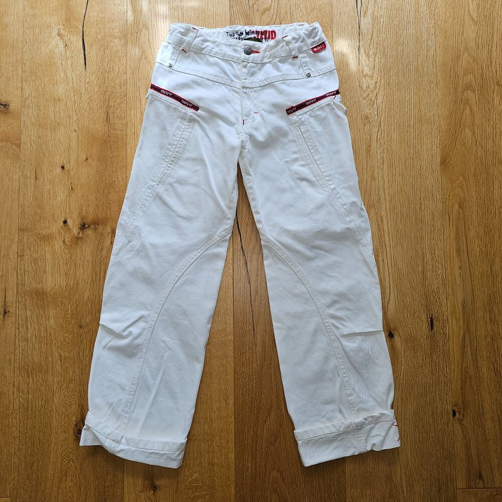 Oilily Boys fun stylish white cotton pants size 128 size 7-8